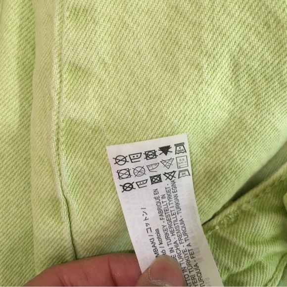 Zara jeans High Waist straight leg lime Green - Picture 8 of 10